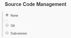 Select your Source Code Management